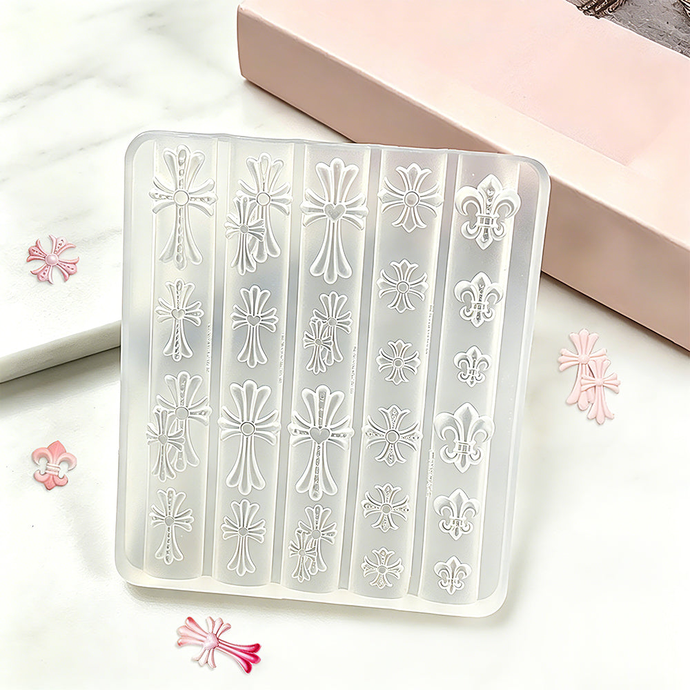 3D Nail Art Mold (Upgrade) - #55 Heart Cross