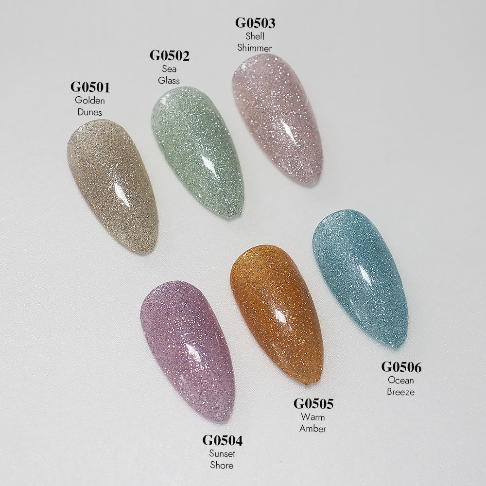 Hema-Free Crystal Sand Reflective Gel - G0506 Ocean Breeze