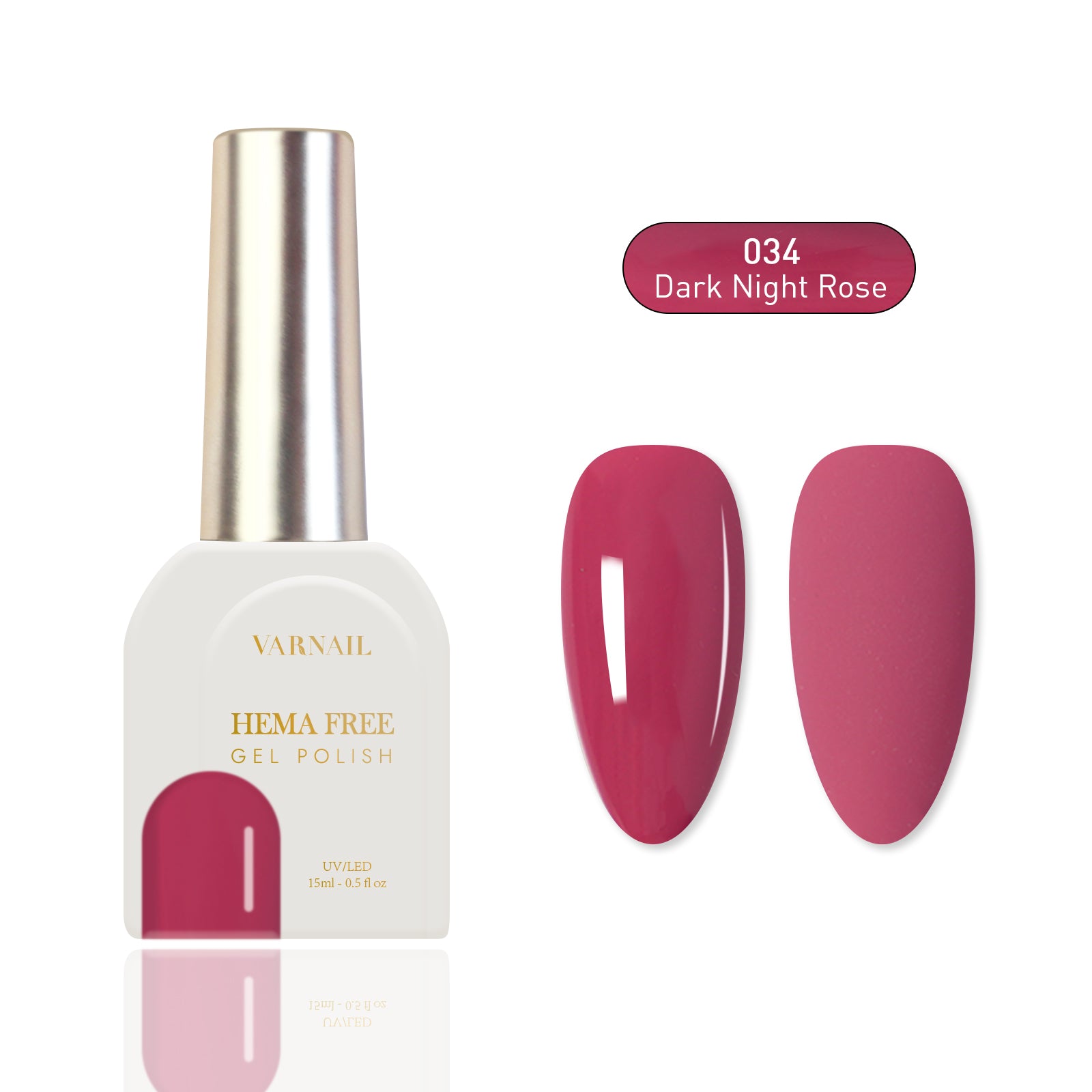 Hema-Free Gel Polish - 034 Dark Night Rose