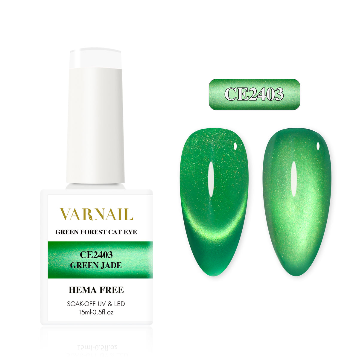 Green Forest Cat Eye (Hema-Free) - CE2403 Green Jade