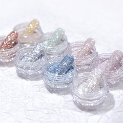Sparkling Holographic Nail Glitter Set