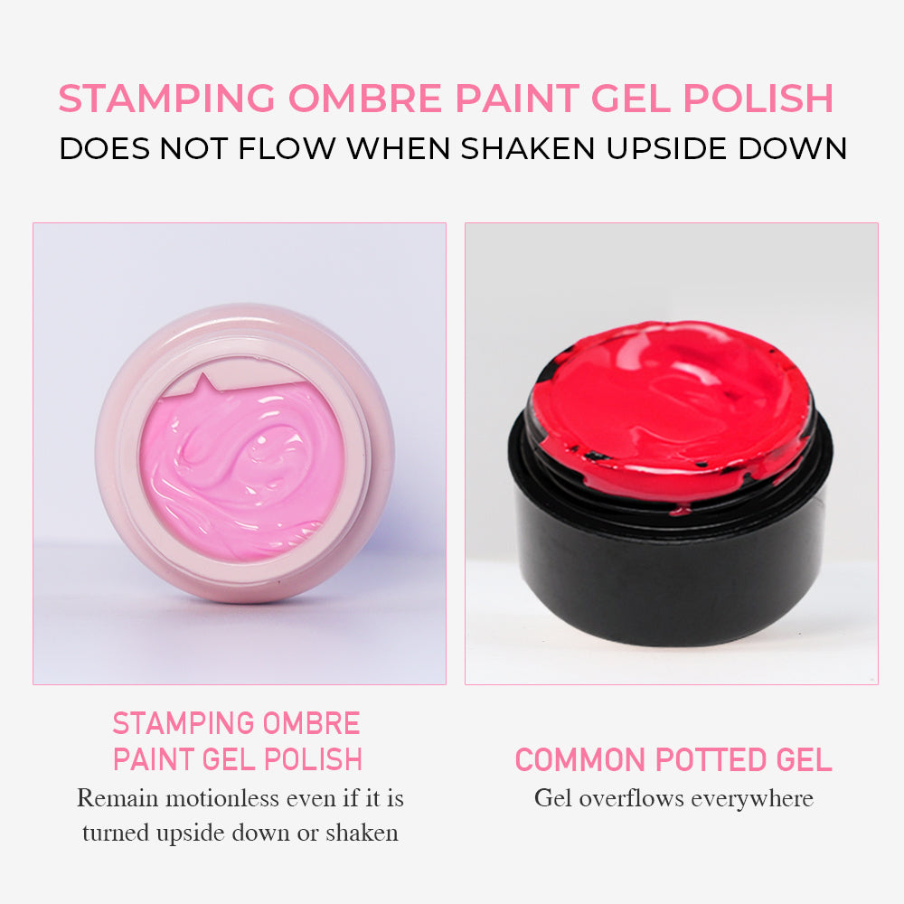 3-in-1 Stamping Ombre Paint Gel Polish Set