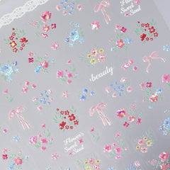 Shell Nail Sticker - Lace & Tiny Flowers