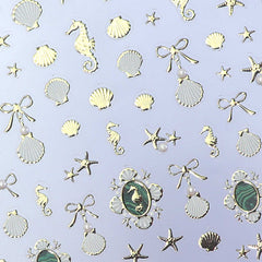Rhinestone Nail Sticker - Ocean