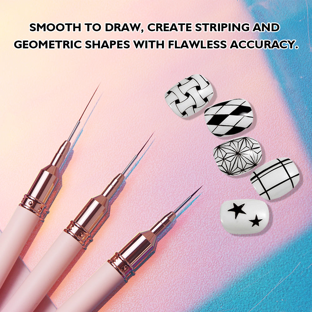 NEW! Liner Nail Brush Set (Peach)