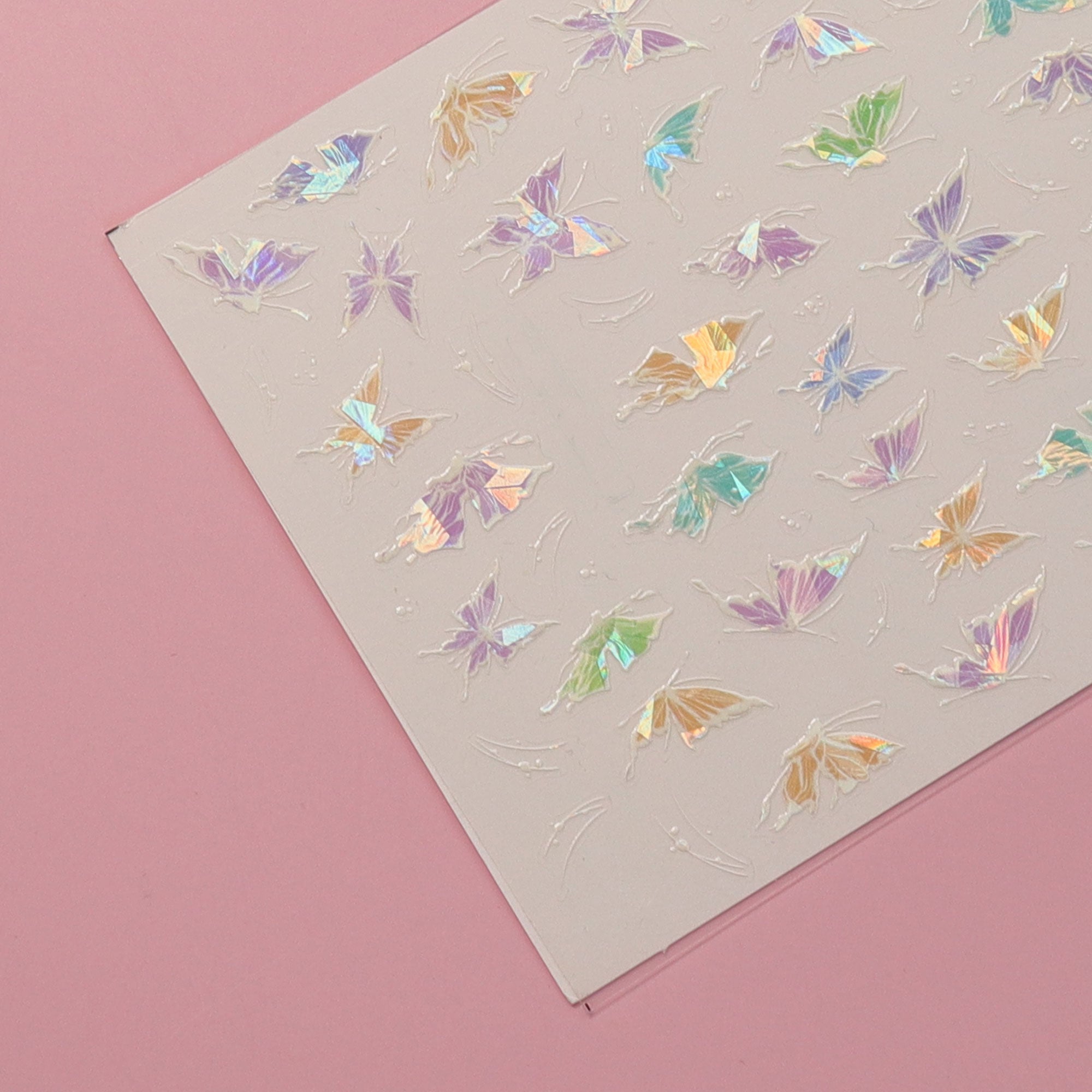 Laser Dazzling Nail Sticker - Dancing Butterfly