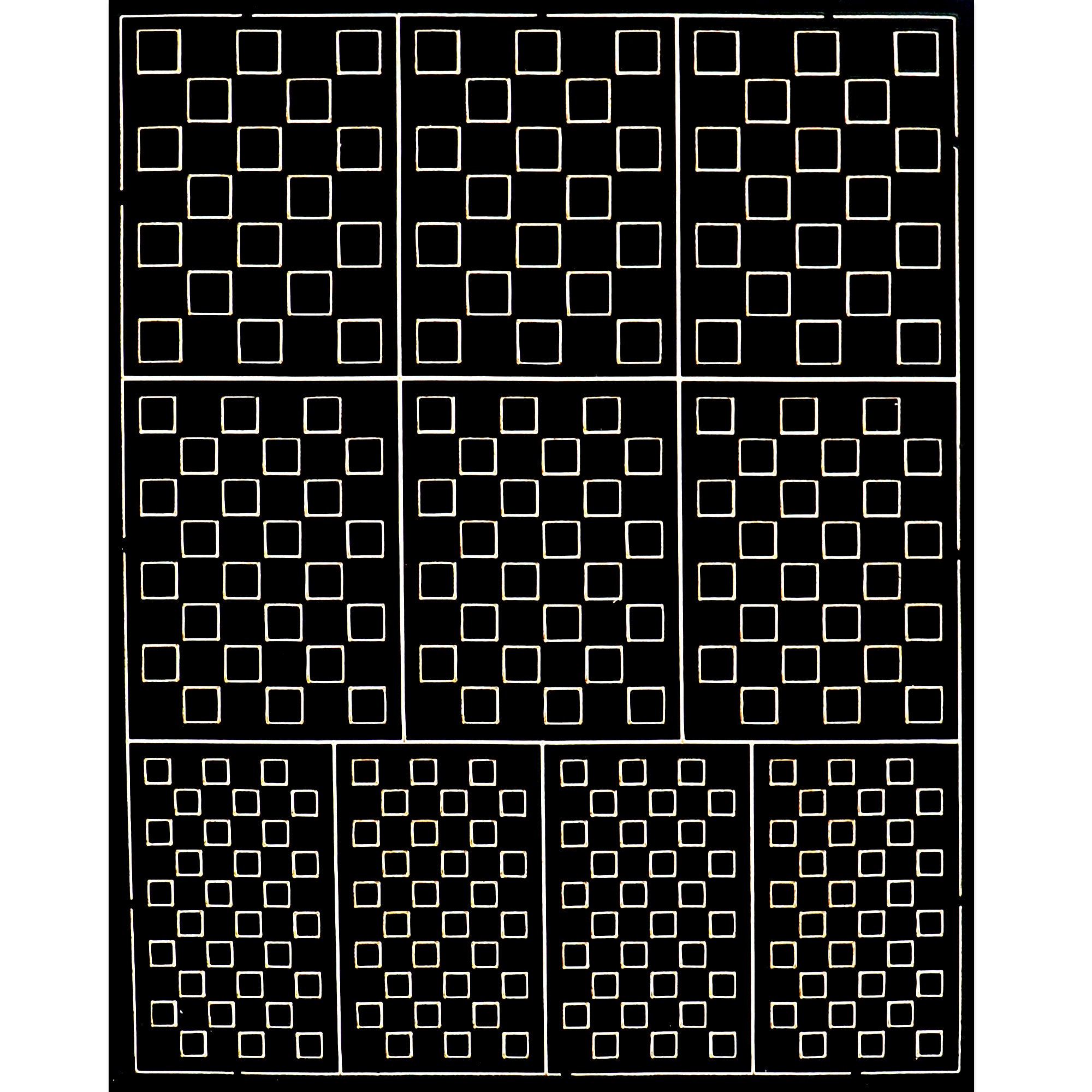 Nail Sticker - Plaid & Leopard Print Stencil
