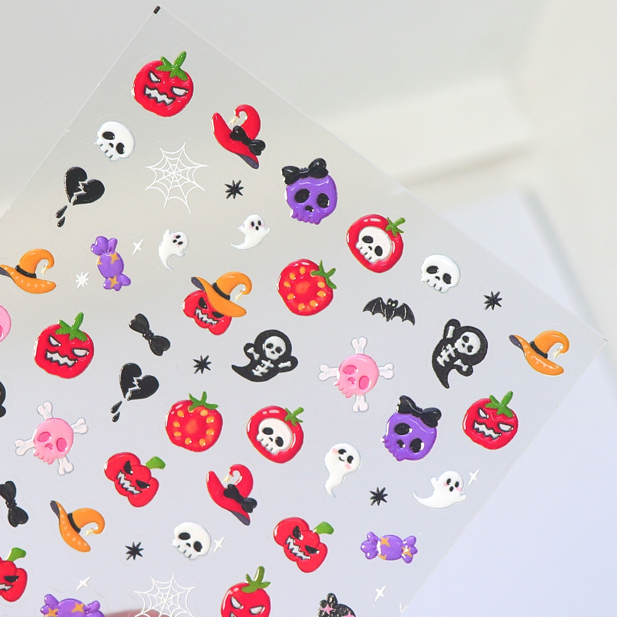Jelly Nail Sticker - Red Halloween
