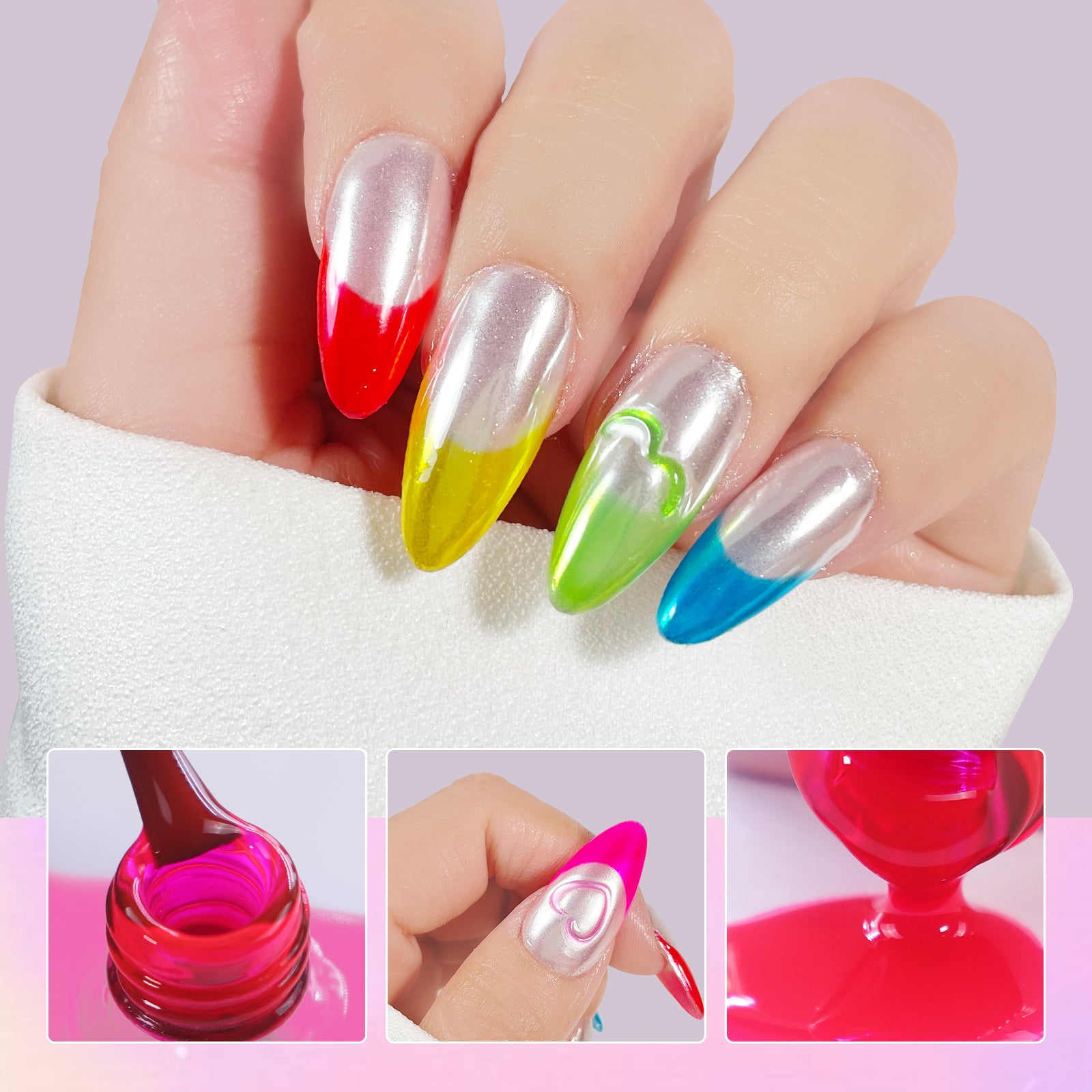 MINI Color Jelly Gel Polish Set - S11 Rainbow Candy