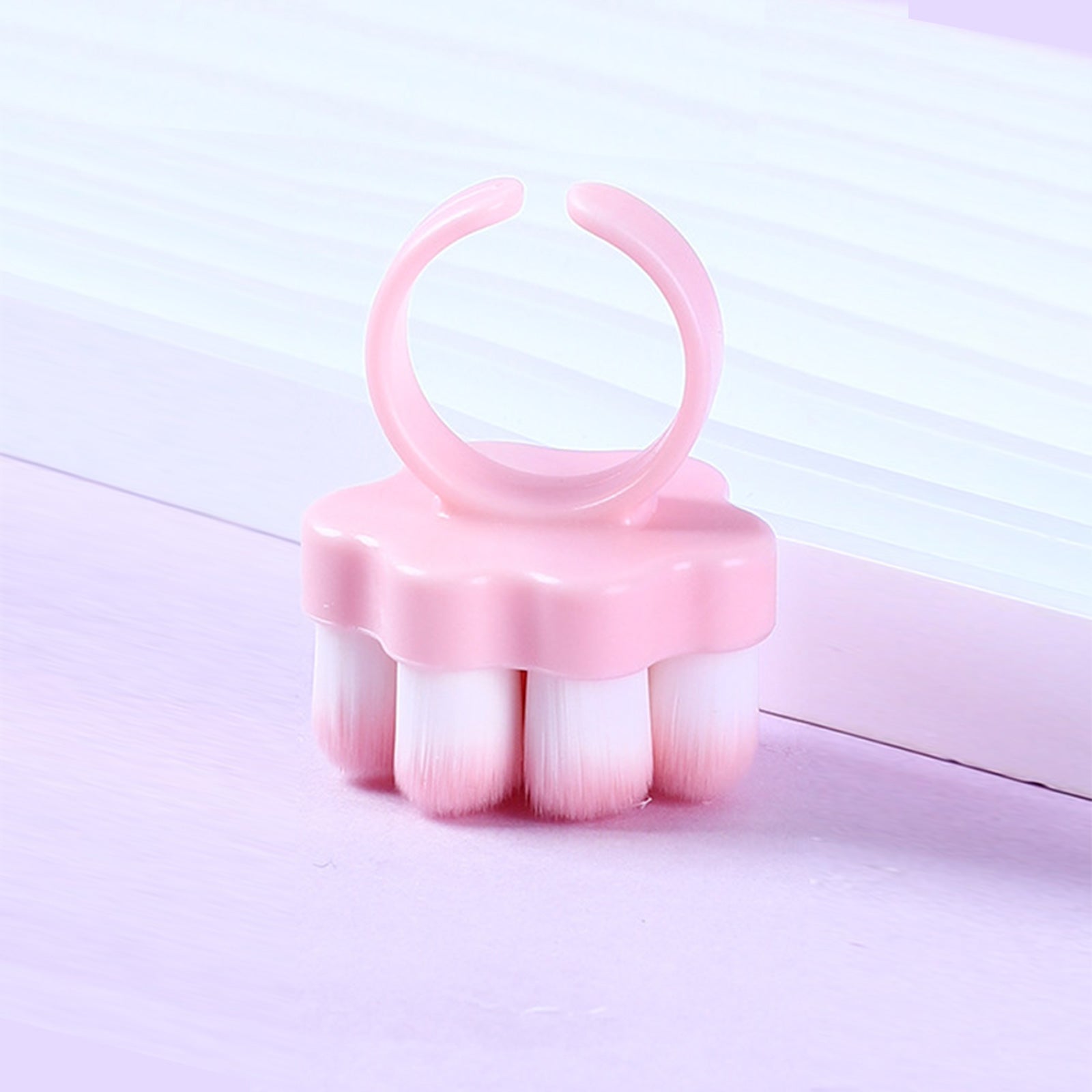 Nail Cleaning Brush - Cat Paw Ring
