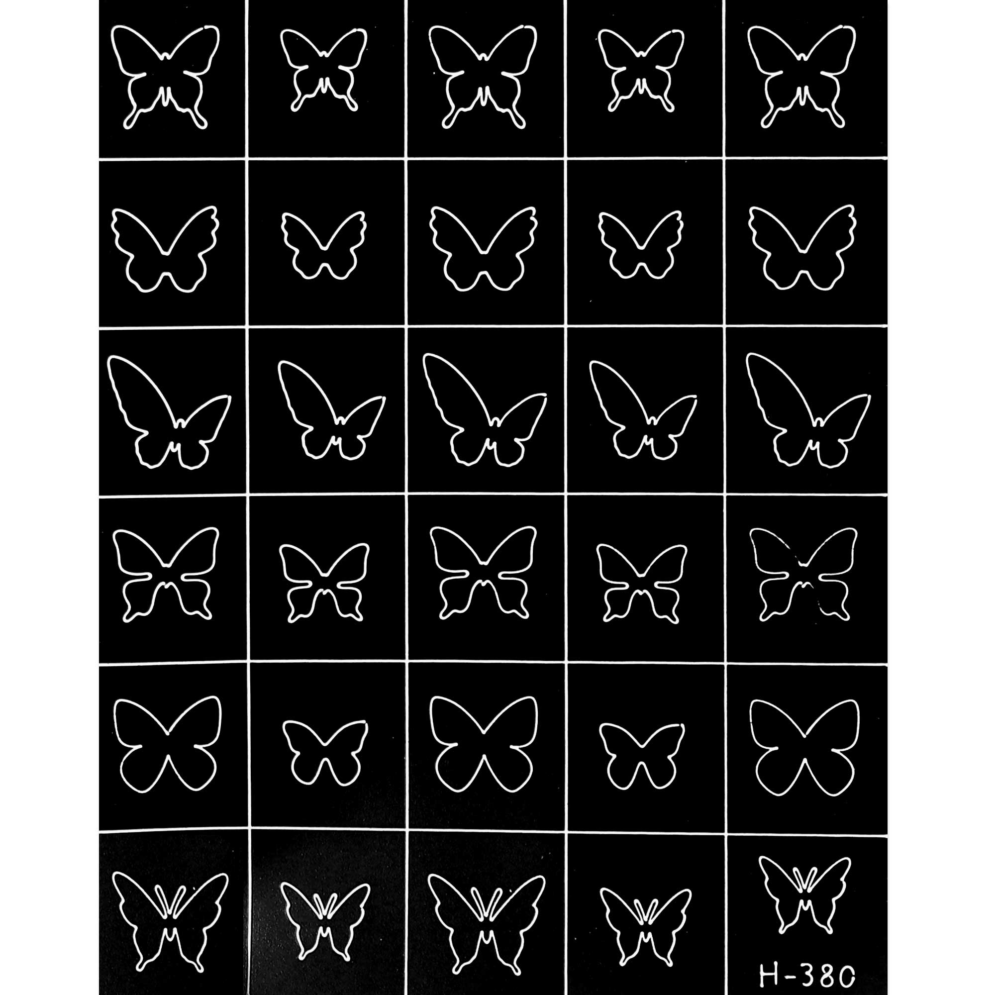 Nail Stickers - Butterfly Bowknot Hollow Stencil