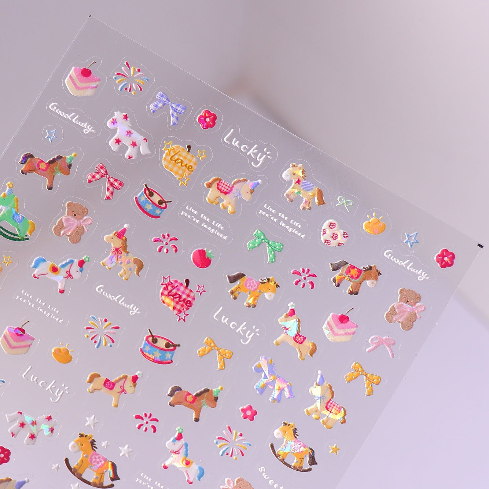 Shell Nail Sticker - Colorful Pony