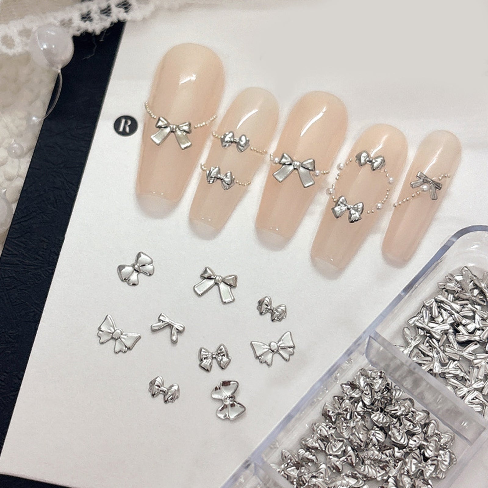 6 Grids Coquette Bow Charms