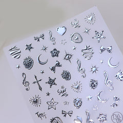 Chrome Nail Sticker - Gothic Strawberry