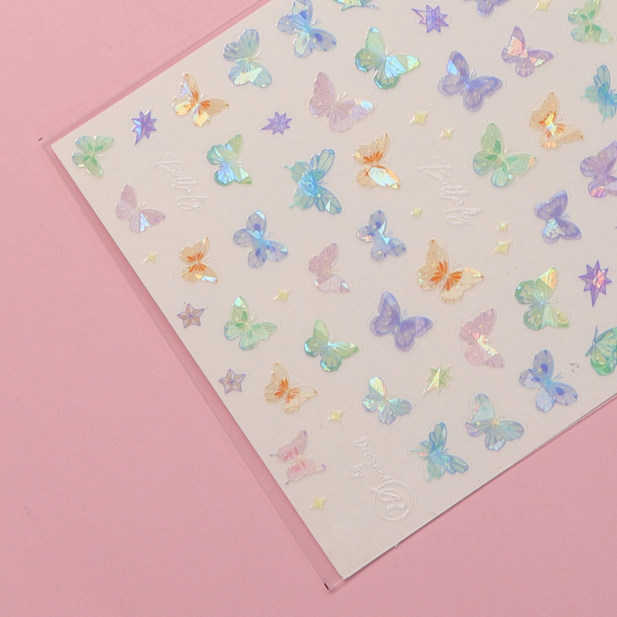 Laser Dazzling Nail Sticker - Fairy Butterfly