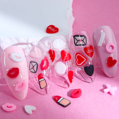 Valentine's Nail Soft Clay - 6 Grids