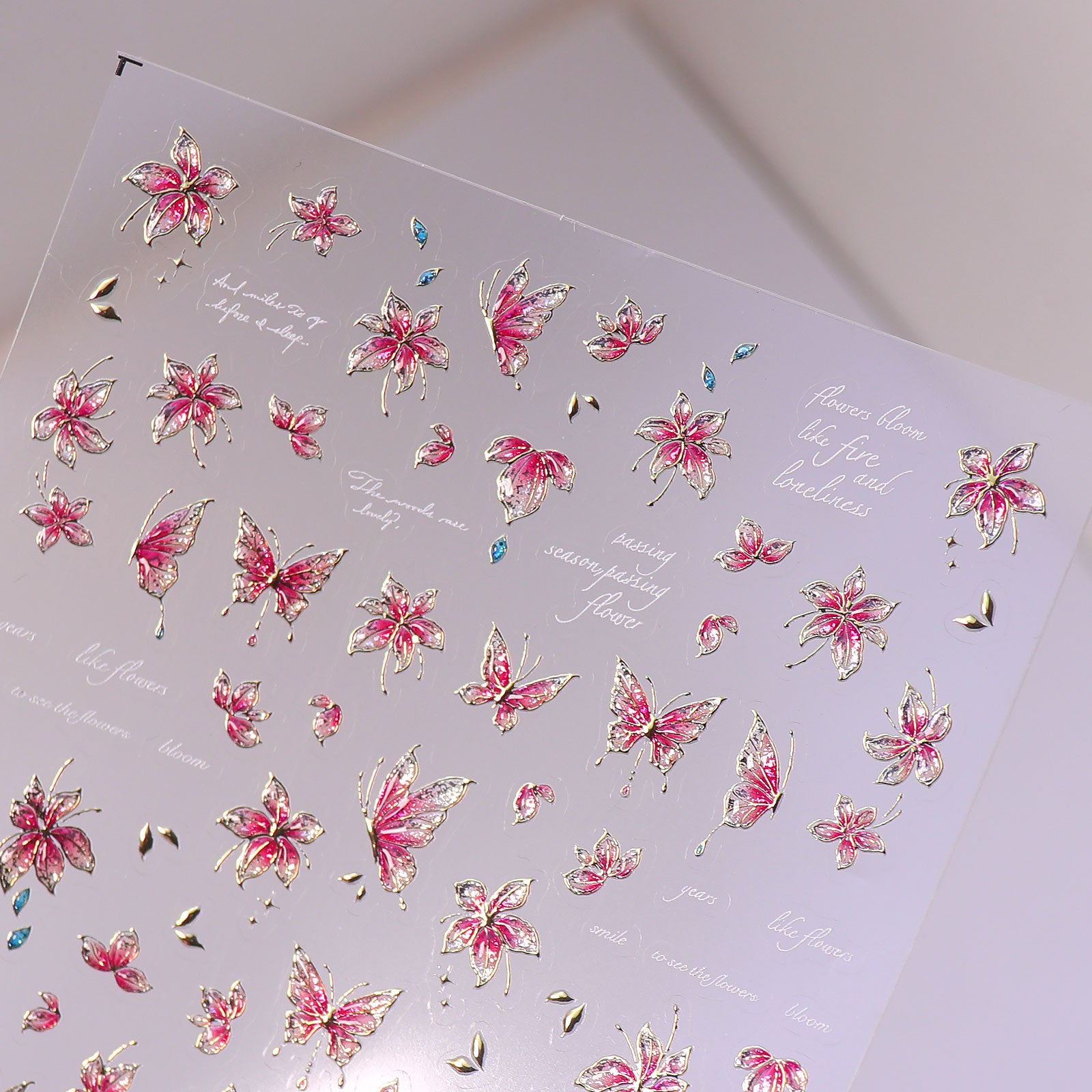 Chrome Nail Sticker - Enamel Butterfly