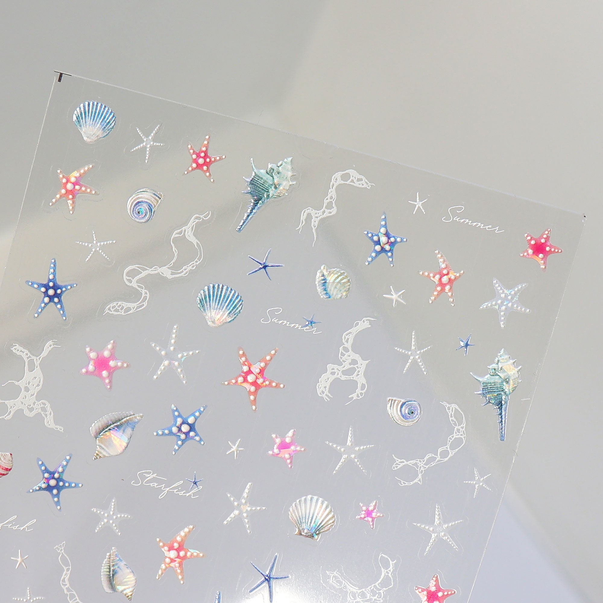 Shell Nail Sticker - Starfish and Seashells