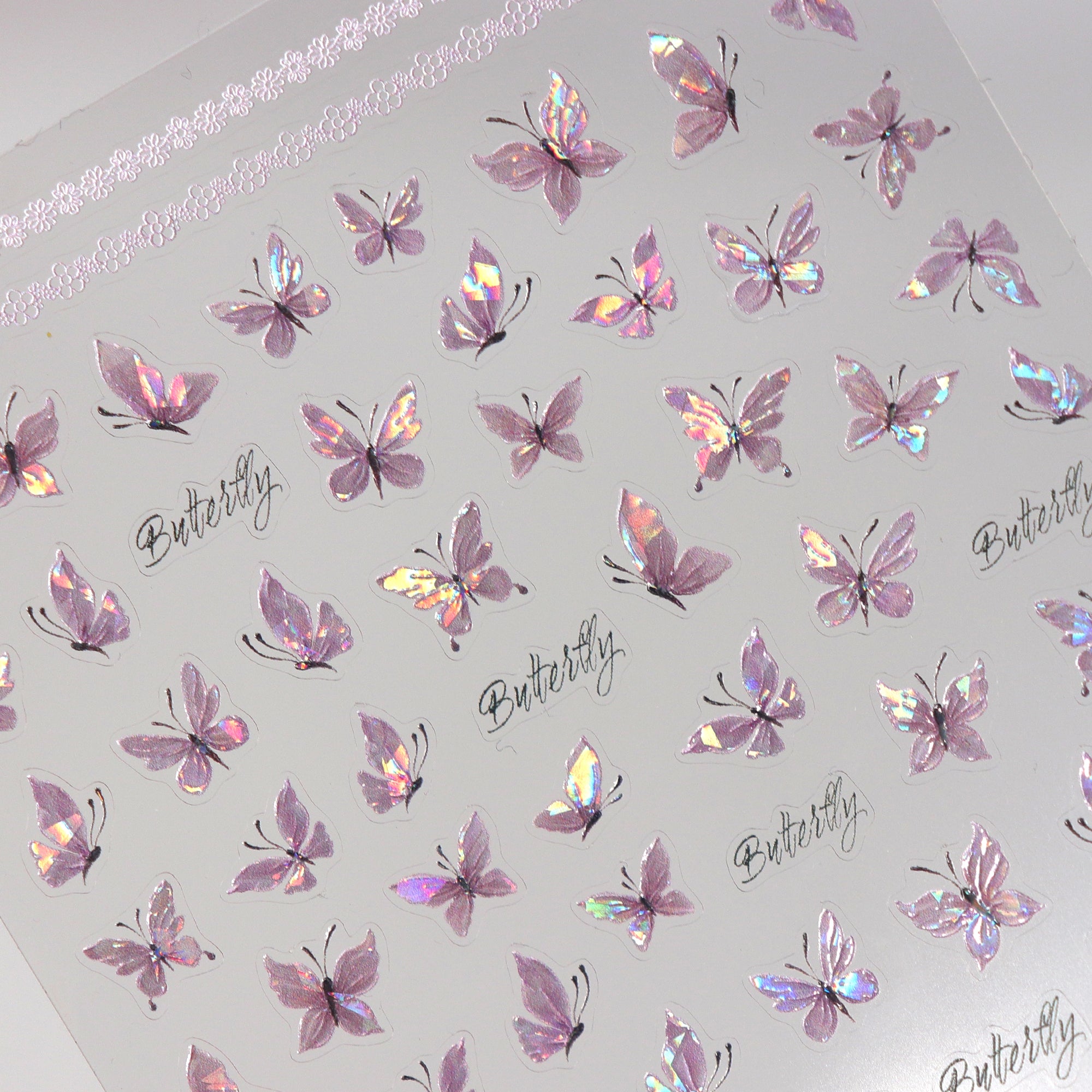 Shell Nail Sticker - Taro Butterfly