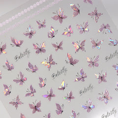 Shell Nail Sticker - Taro Butterfly