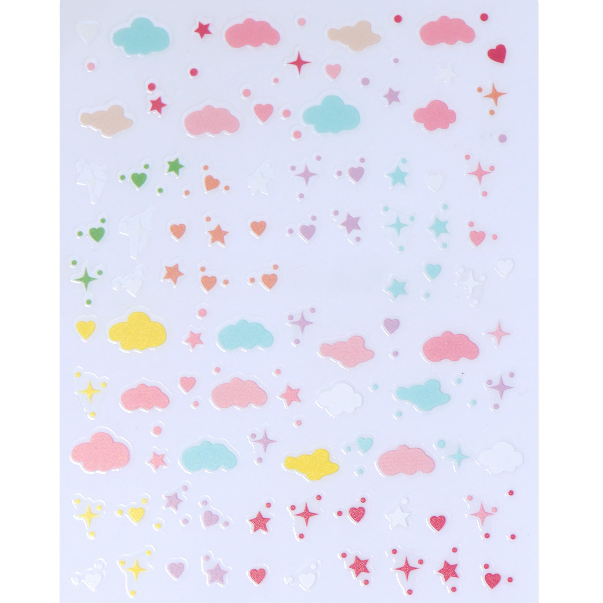 Nail Sticker - Rainbow Star Sky Cloud