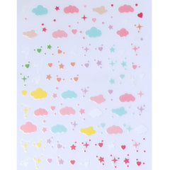Nail Sticker - Rainbow Star Sky Cloud