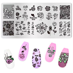 Nail Stamping Plates - Romantic Rose