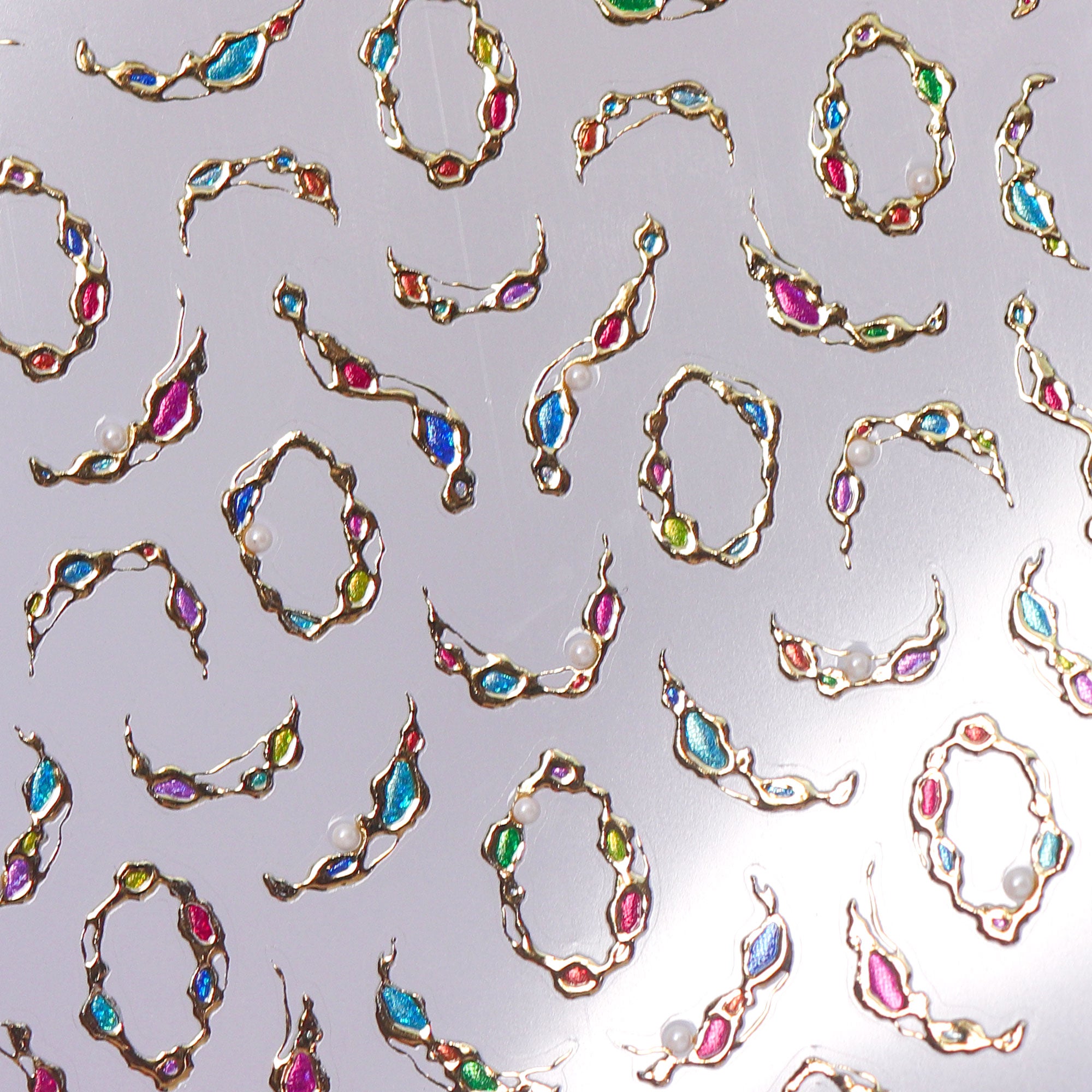 Rhinestone Nail Sticker - Colorful Gemstone
