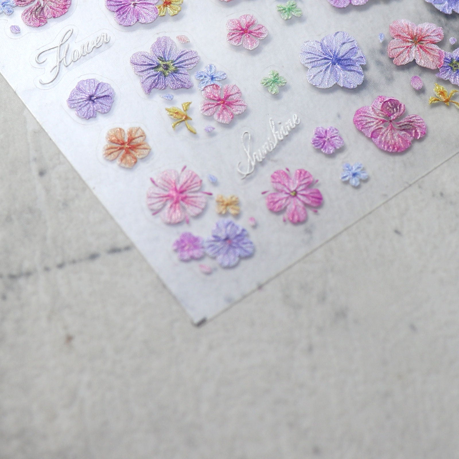 5D Nail Sticker - Pink-Toned Dried Flower