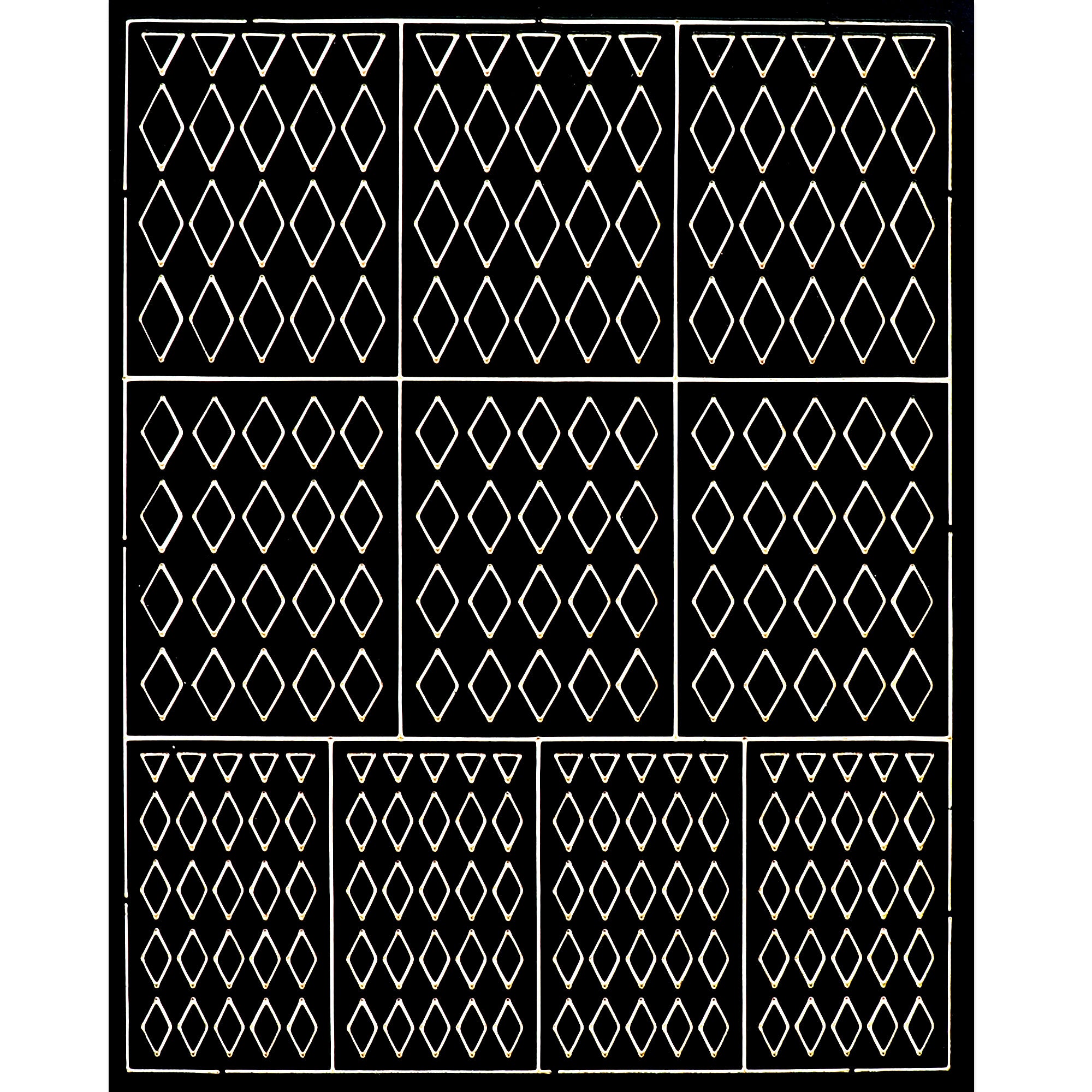 Nail Sticker - Plaid & Leopard Print Stencil
