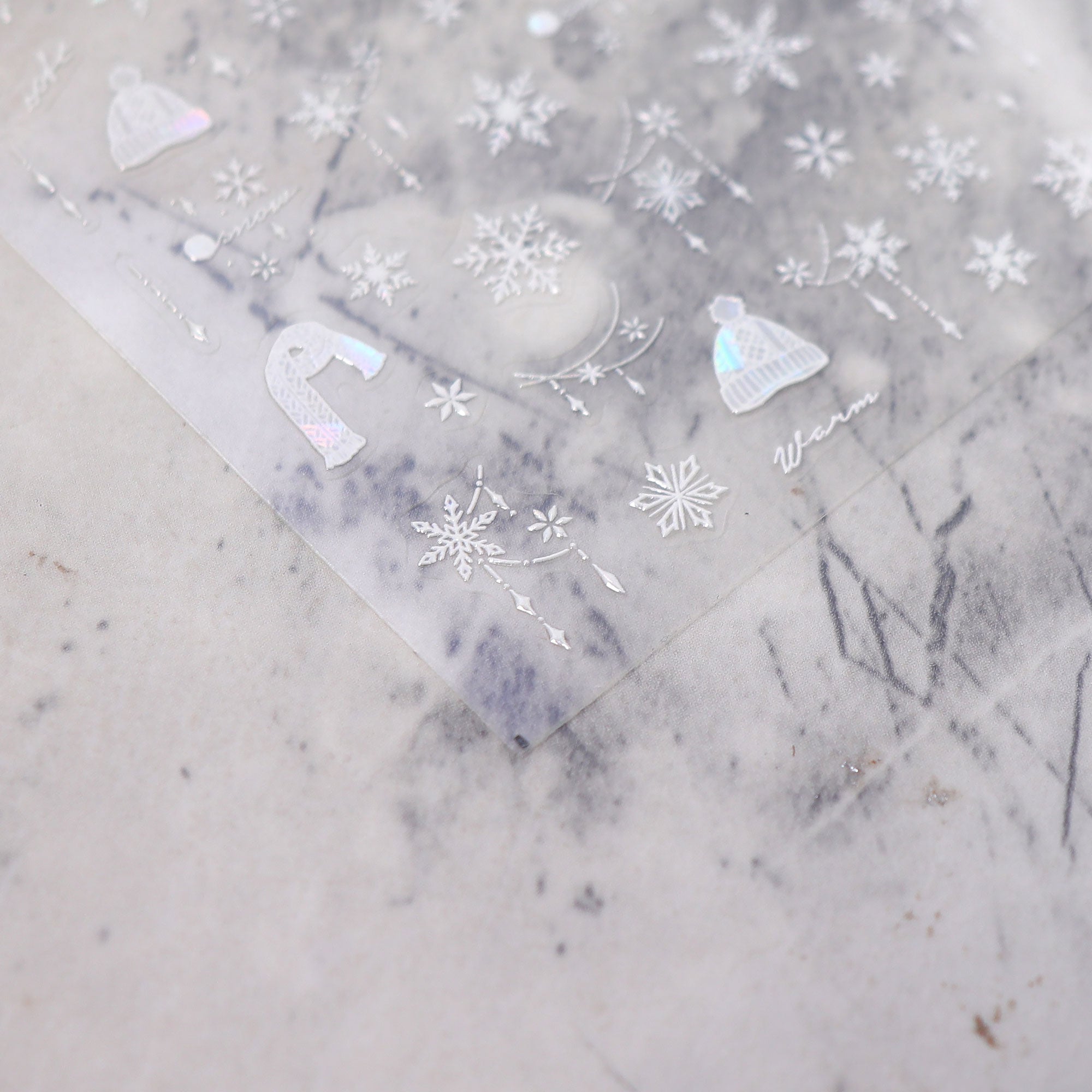 Shell Nail Sticker - Snowflake Sweater