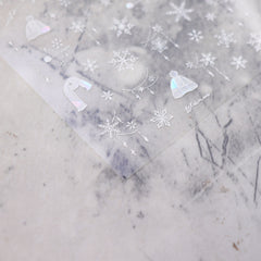 Shell Nail Sticker - Snowflake Sweater