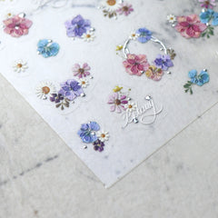 Chrome Nail Sticker - Dried Flowers