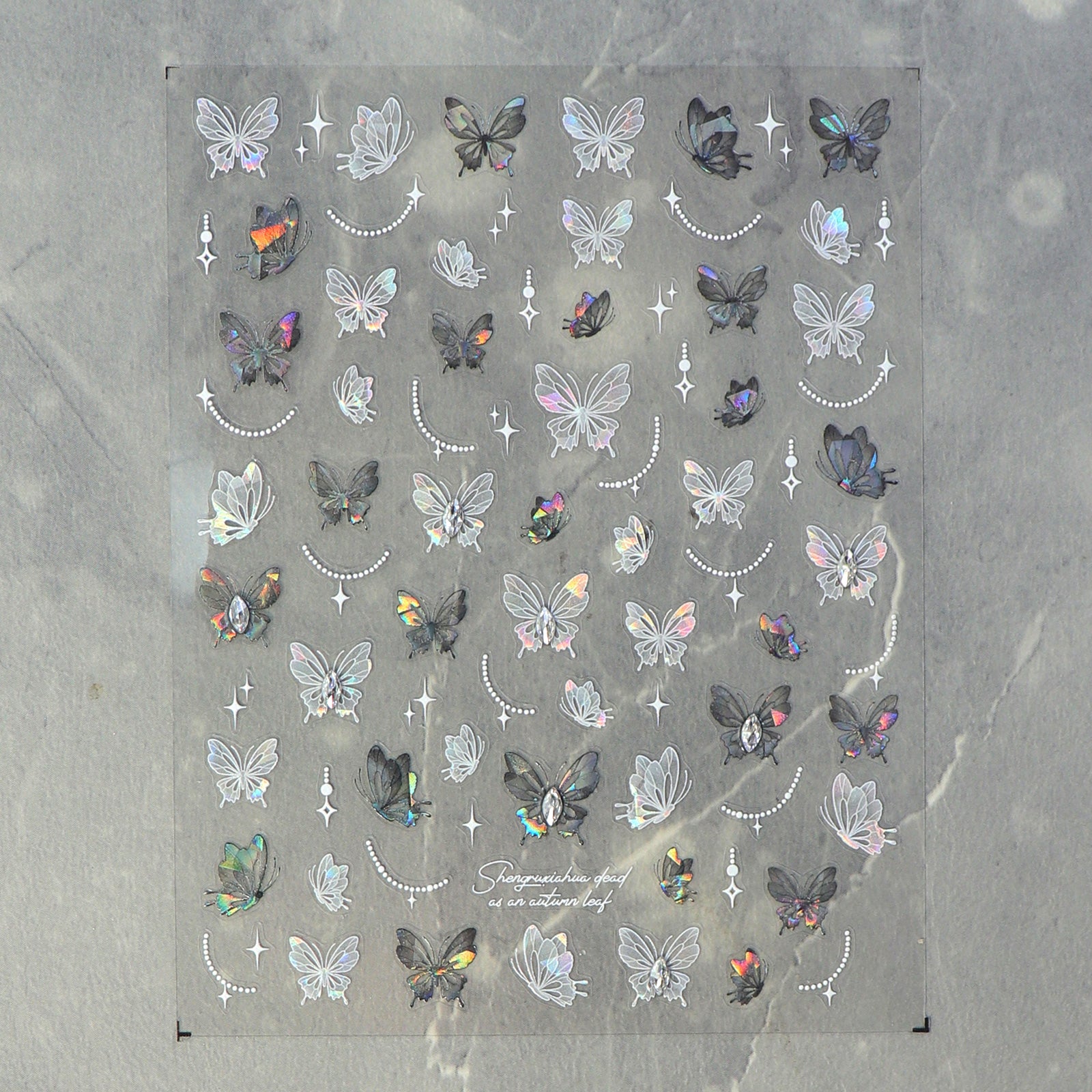 Rhinestone Nail Sticker - Goodnight Butterfly