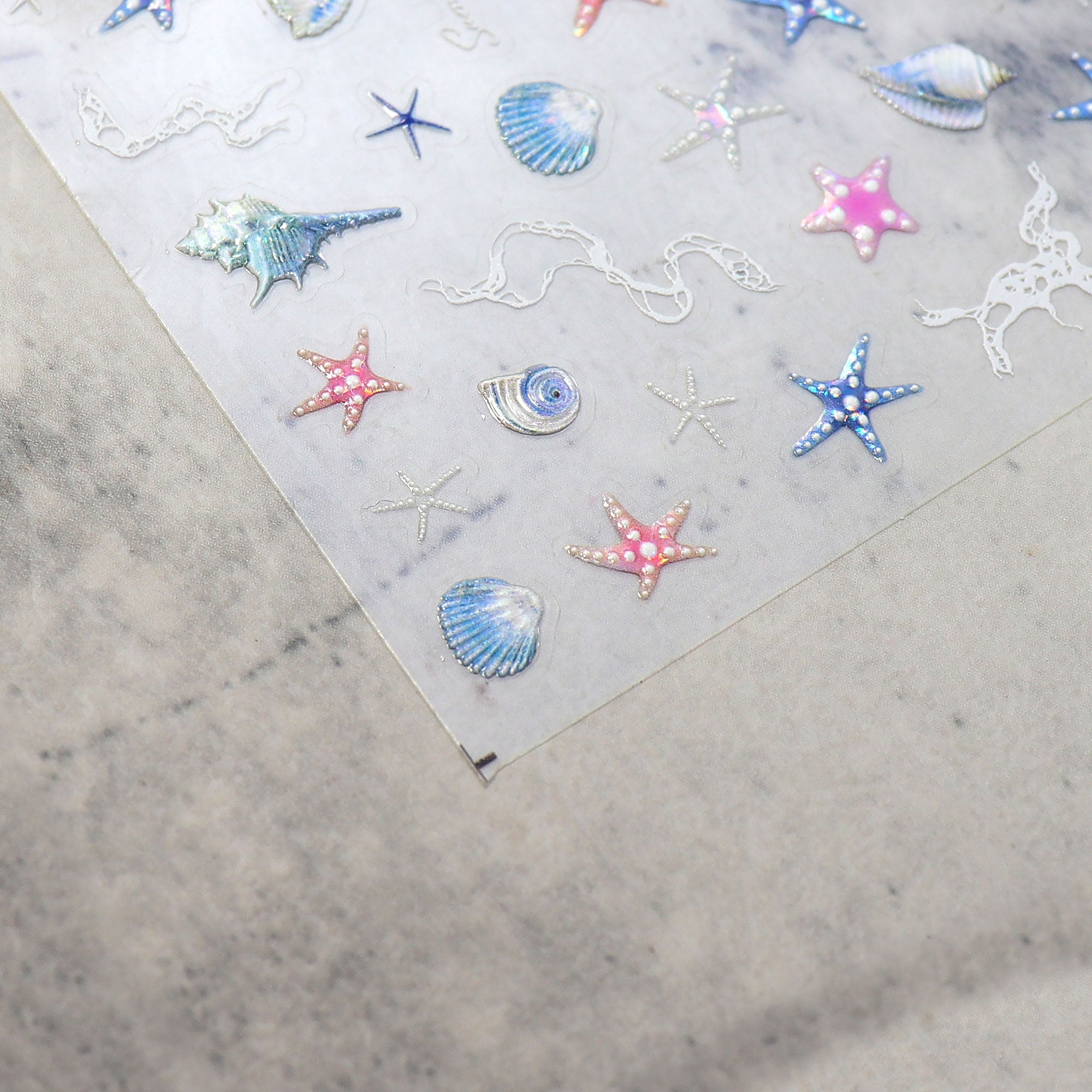 Shell Nail Sticker - Starfish and Seashells