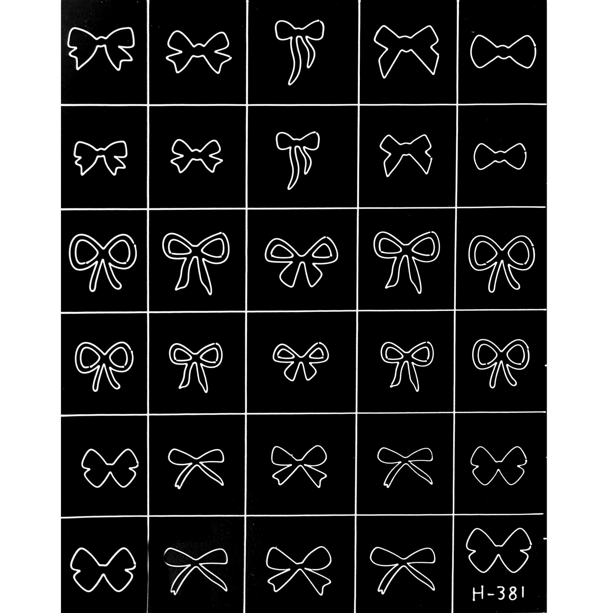 Nail Stickers - Butterfly Bowknot Hollow Stencil