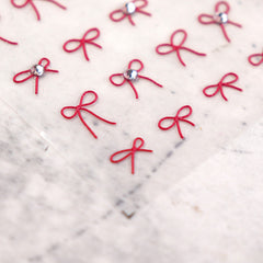 Rhinestone Nail Sticker - Coquette Bows