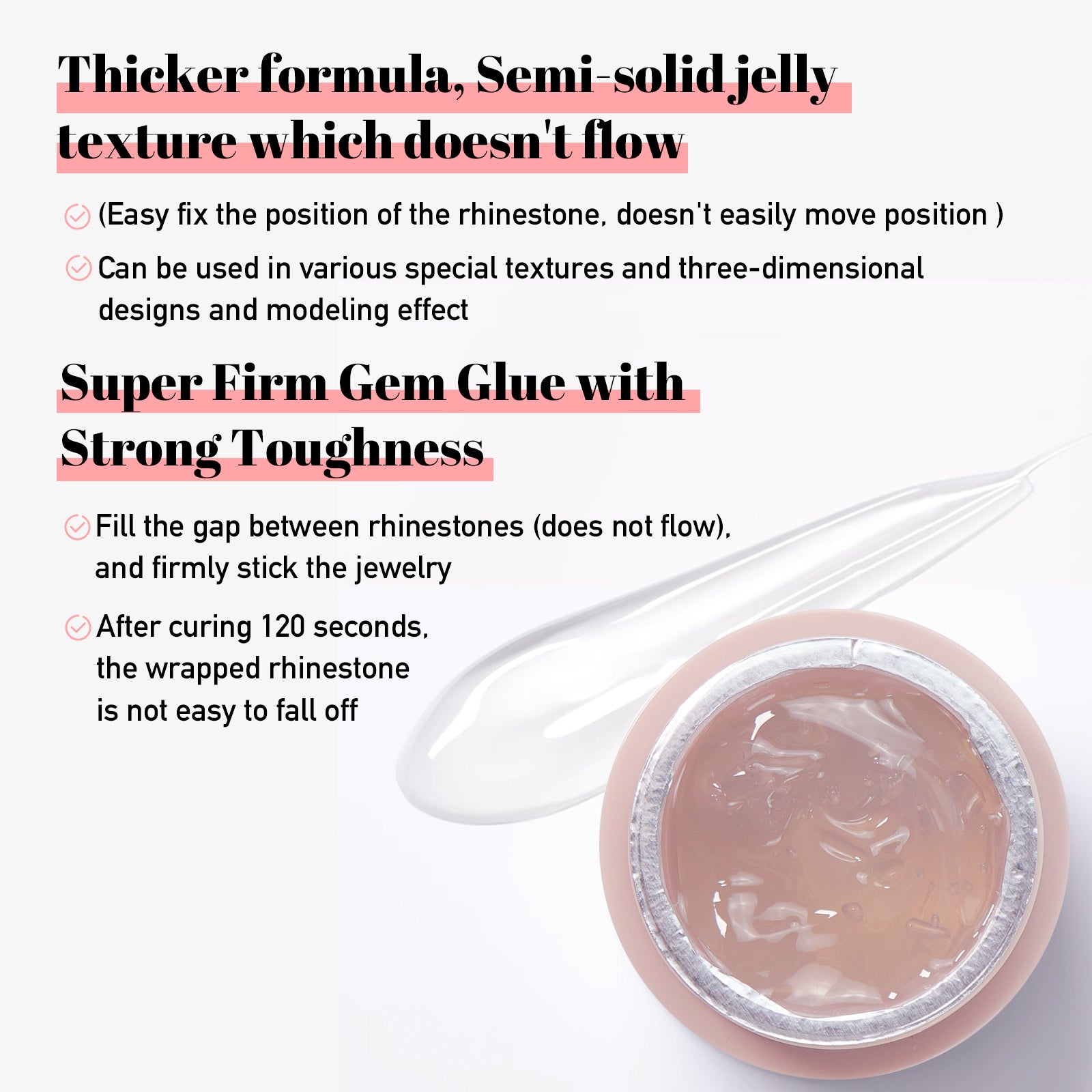 Elastic Gem Glue Gel - No Wipe (Jelly)