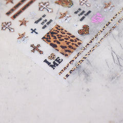 Chrome Nail Sticker - Leopard Print
