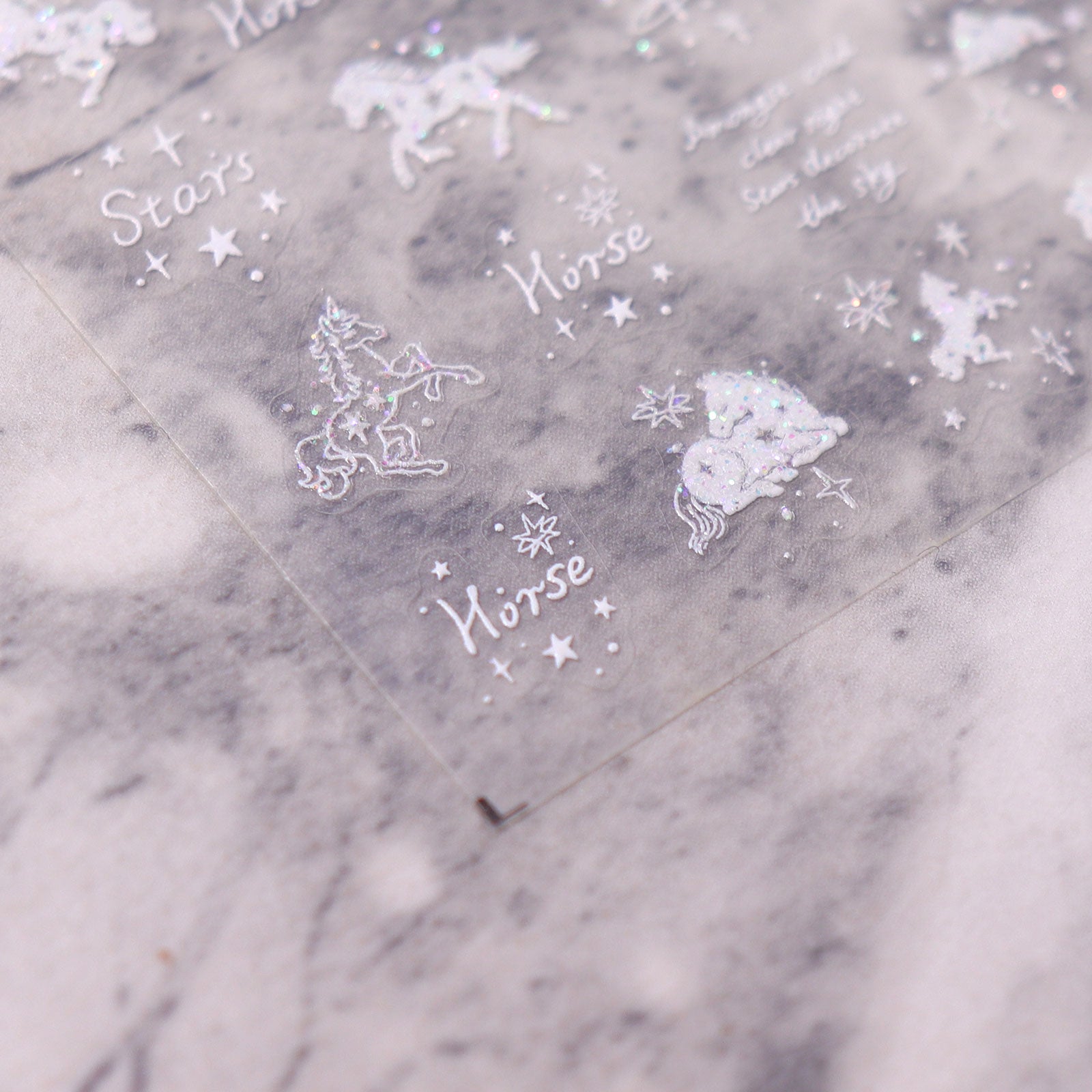 Glitter Nail Sticker - Dreamy Pegasus