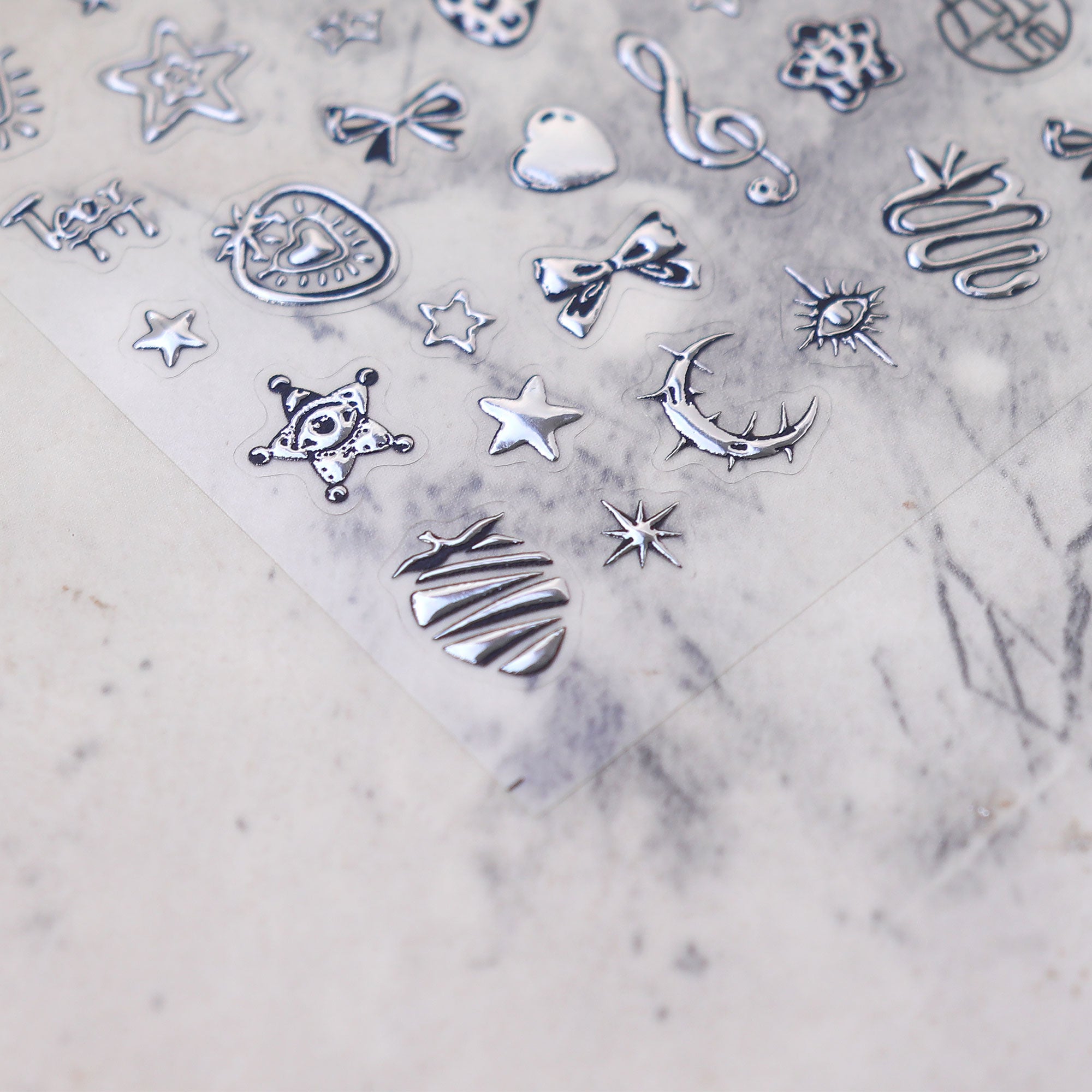 Chrome Nail Sticker - Gothic Strawberry