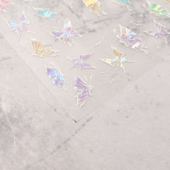 Laser Dazzling Nail Sticker - Dancing Butterfly