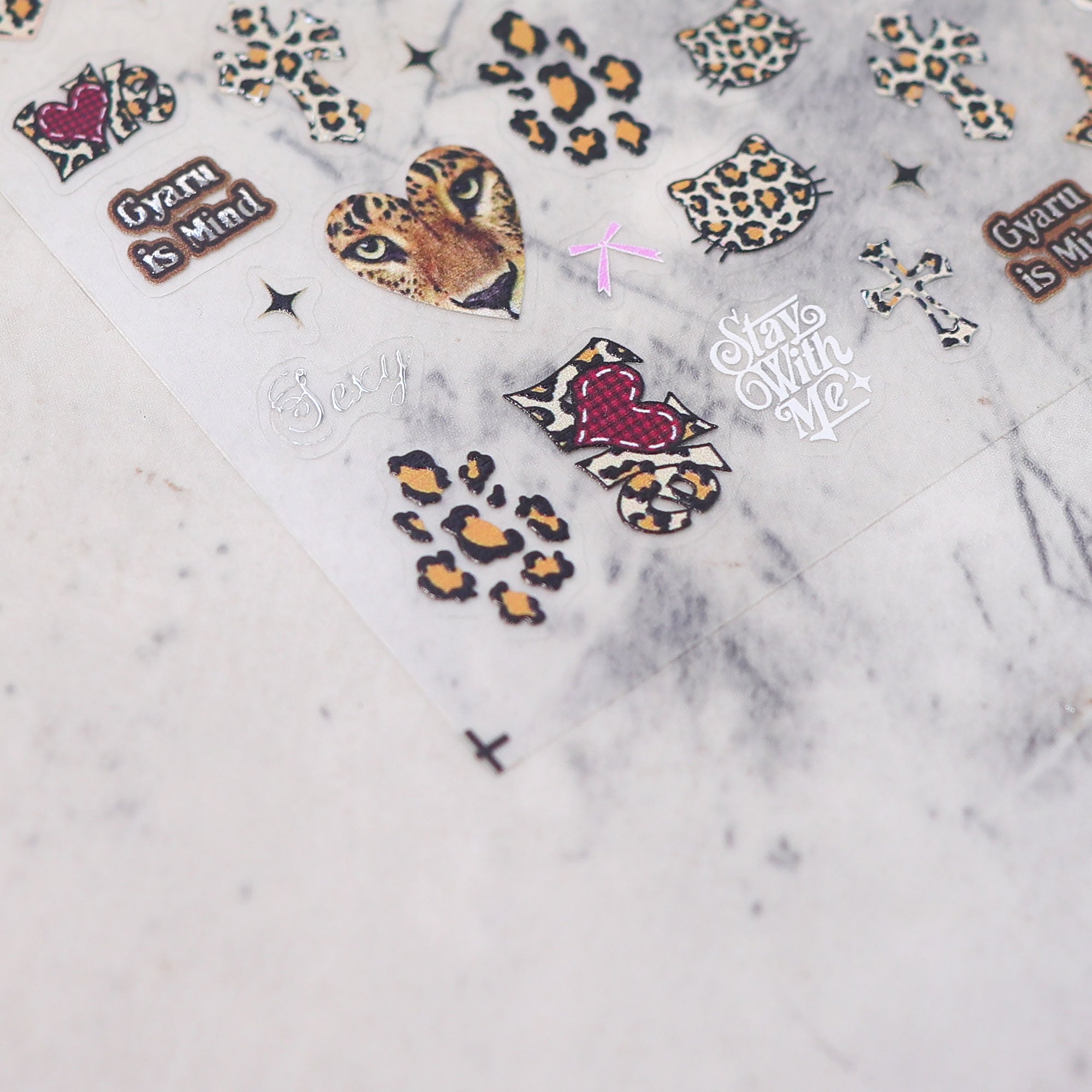 Chrome Nail Sticker - Leopard Print