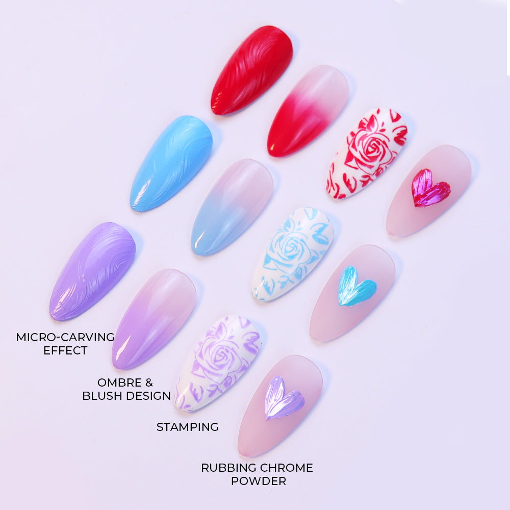 3-in-1 Stamping Ombre Paint Gel Polish Set