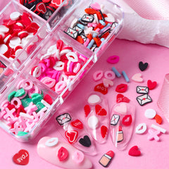 Valentine's Nail Soft Clay - 6 Grids