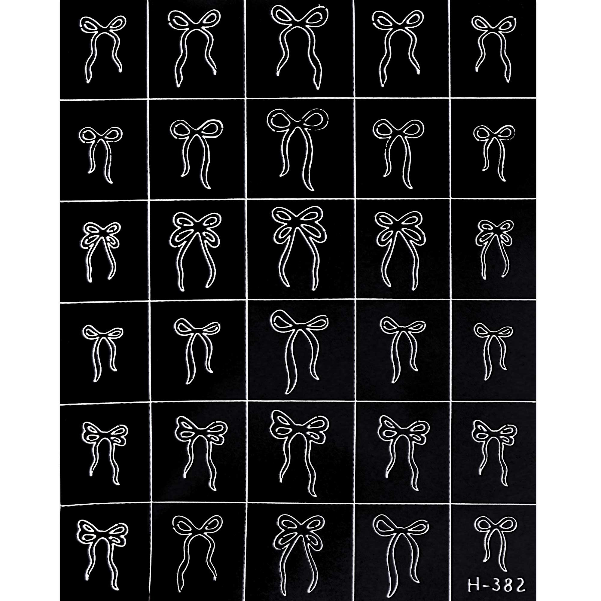 Nail Stickers - Butterfly Bowknot Hollow Stencil