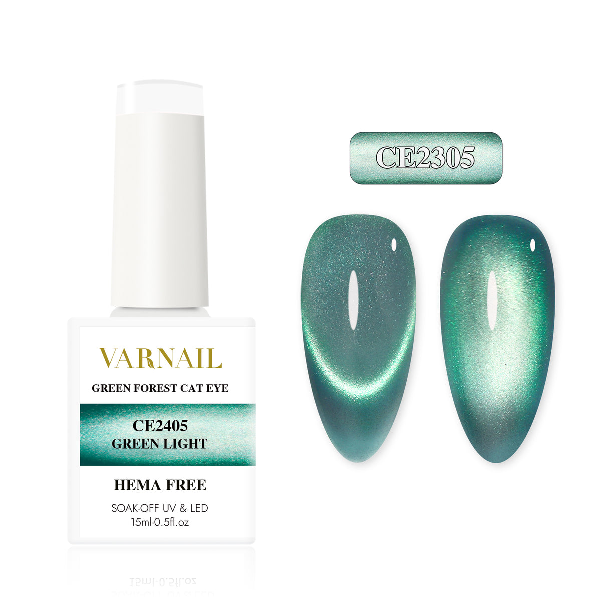 Green Forest Cat Eye (Hema-Free) - CE2405 Green Light