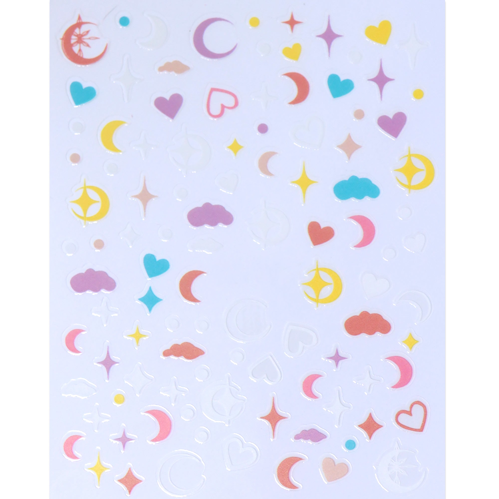 Nail Sticker - Rainbow Star Sky Cloud