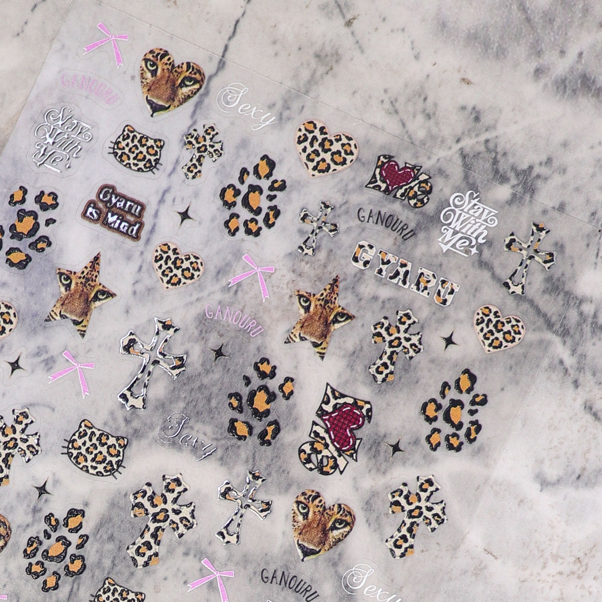 Chrome Nail Sticker - Leopard Print