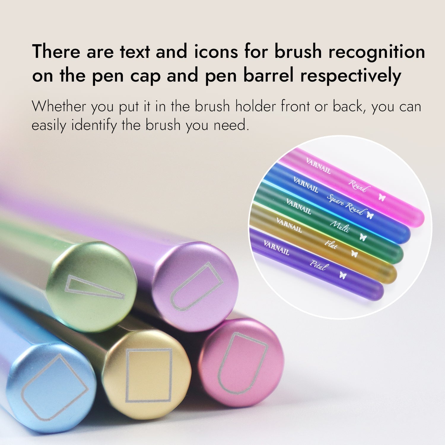 Rainbow Tint Nail Art Brush - Multi